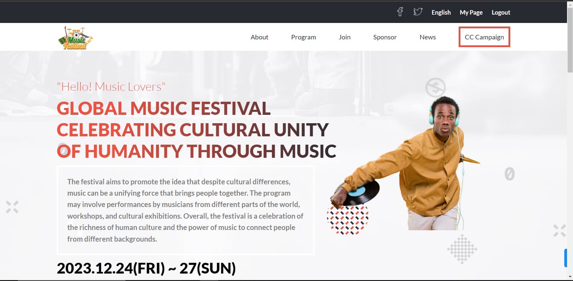 Global music festival is a commemoration of cultural solidarity among people through the all-encompassing language of music.