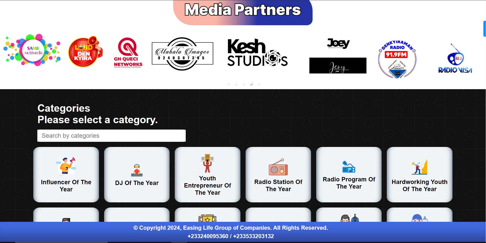 Easevote a cutting-edge platform designed and developed with a seamless blend of technology and user convenience. I collaborated with EASING LIFE GROUP OF COMPANIES as a full-stack developer on this project, creating a system for the Denkyira Prestigious Award 2023 Edition—an annual event held in Dunkwa-On-Offin, Ghana.